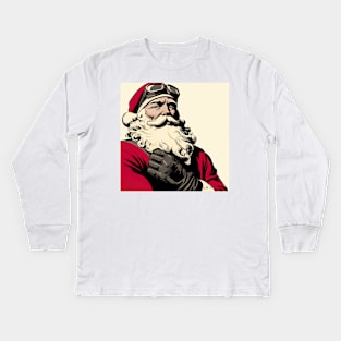 Santa Daddy, Leather Man Kids Long Sleeve T-Shirt